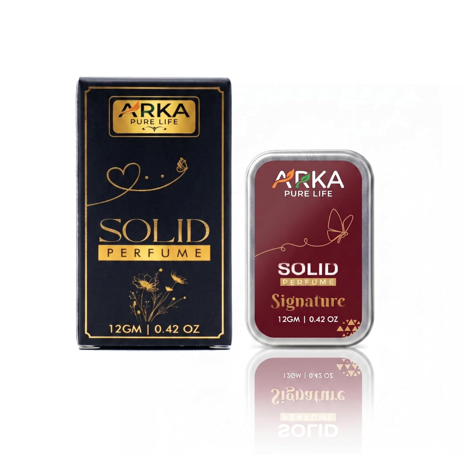 Arka Pure Life Signature Solid Perfume – Elegant Fragrance Balm for Men & Women, Compact & Travel-Friendly – 12g