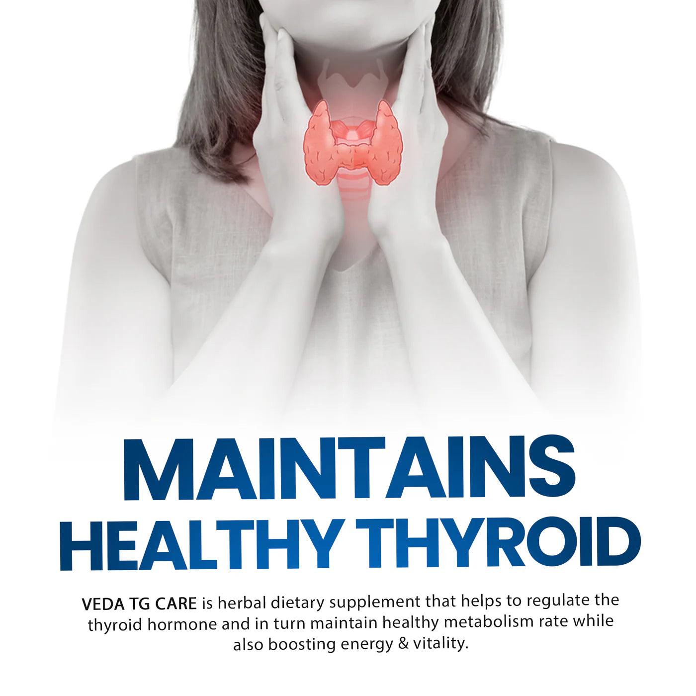 Vedapure Naturals TG Care Capsules Thyroid supplement For Men & women- 60 Capsules
