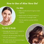 Bhudevam Naturals Khadi Aloe Vera Gel Green for Skin & Hair Care | Cooling Skin Gel for Moisturizing, Sunburn Relief, Acne Control & Healthy Hair Care- 200GM
