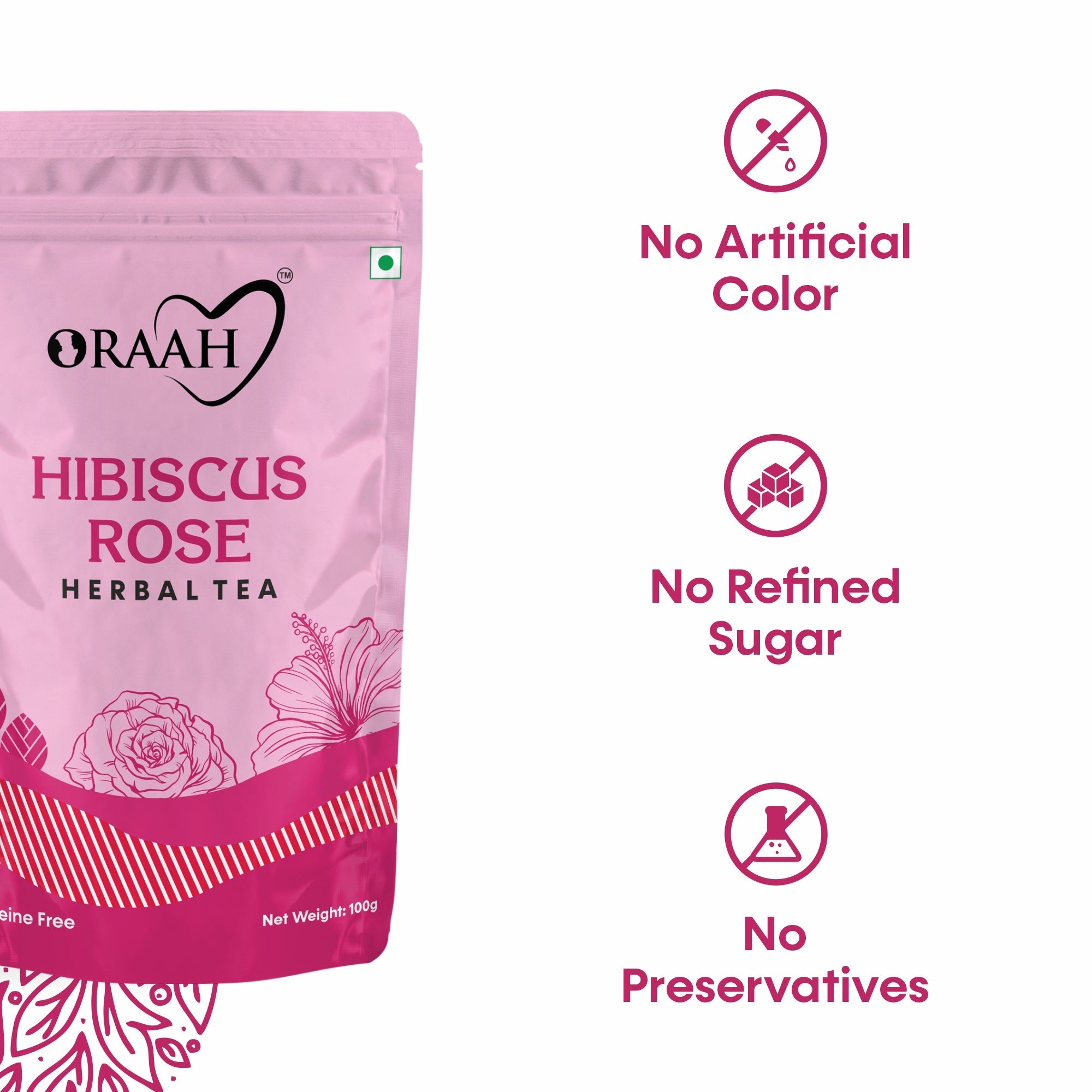 Oraah Hibiscus Rose Herbal Tea