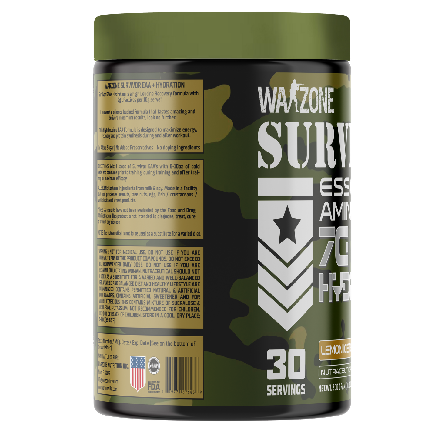 Warzone Survivor Essential Amino Acids 7G EAA – 30 Servings