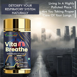 Vitaminnica Vita Breathe Lung Detox Capsules - Respiratory Support & Lung Detox Cleanse, 60 Veg Count