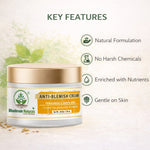 Bhudevam Natuals Khadi Anti Blemish Cream for Dark Spot Removal & Skin Brightening Moisturizer for Clear Skin- 50GM