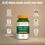 Pure Nutrition Alpha Lipoic Acid (ALA) 300mg with Vitamin E | Powerful ALA Supplement Antioxidant for Nerve & Heart Health | Supports Healthy Blood Sugar, Energy Metabolism & Cellular Protection - 120 Veg Capsules