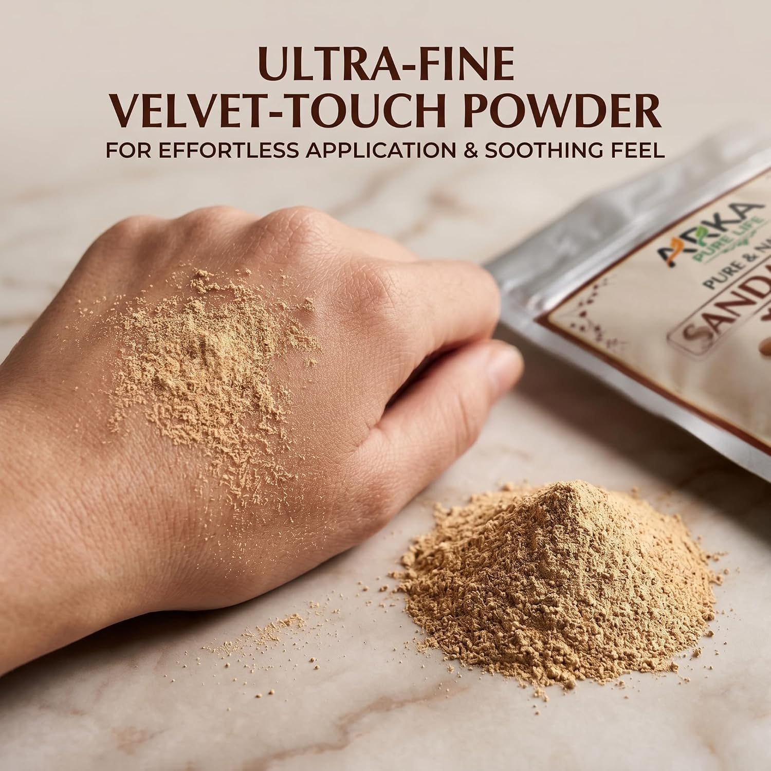 Arka Pure Life Pure Sandalwood Powder – Natural Face Pack for Skin Cleansing, Soothing & Healthy-Looking Skin – 200g