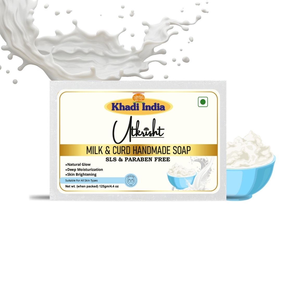 Utkrisht Khadi Milk and Curd Soap (125g)