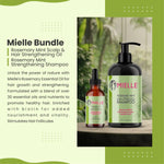 Mielle Bundle Rosemary Mint Scalp & Hair Strengthening Oil 59 ML & Rosemary Mint Strengthening Shampoo 355 ML