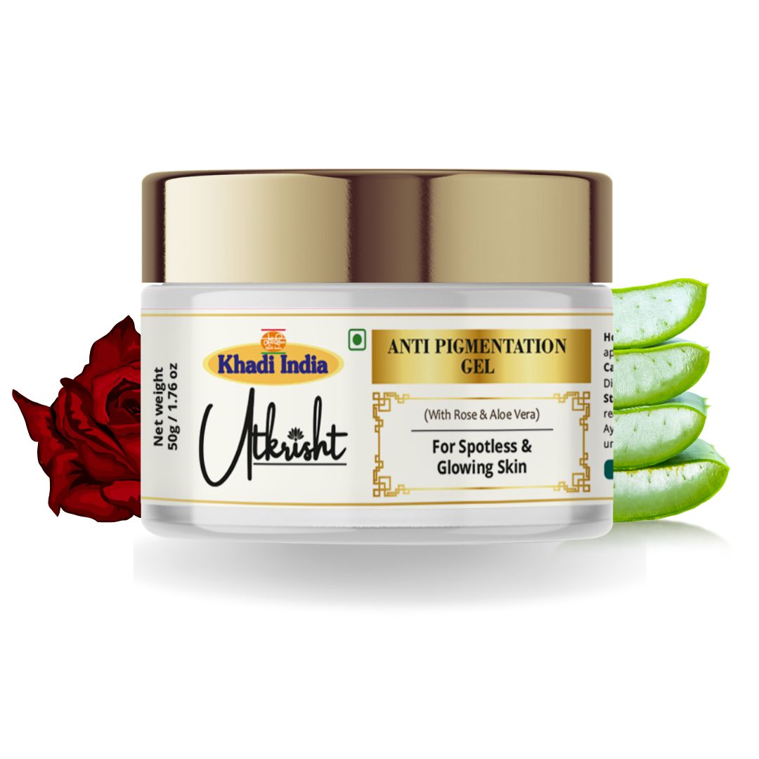 Khadi Anti Pigmentation Face Gel for Dark Spots & Blemishes | Brightening Gel for Uneven Skin Tone | Hydrating & Skin Smoothing Face Gel | For Men & Women | 50 gm