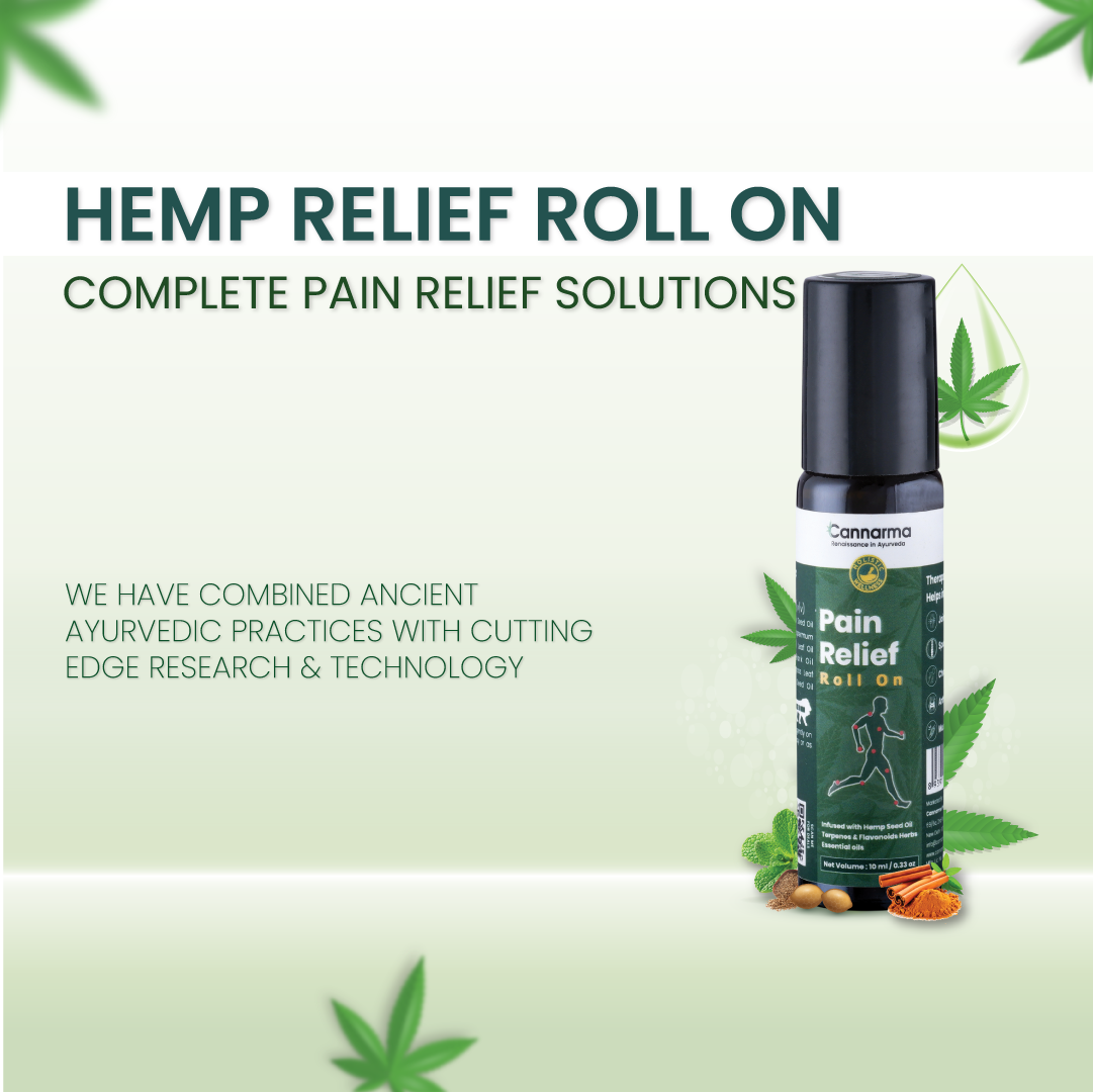Cannarma Pain Relief Roll On | Heals Back Pain, Muscle Pain, Knee Pain, Joint Pain & Headache 10ml