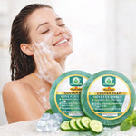 Bhudevam Naturals Khadi Mint Cucumber Loofah Soap – Natural Exfoliating Bath Soap for Cool & Refreshing Skin - 250GM (Pack of 2)