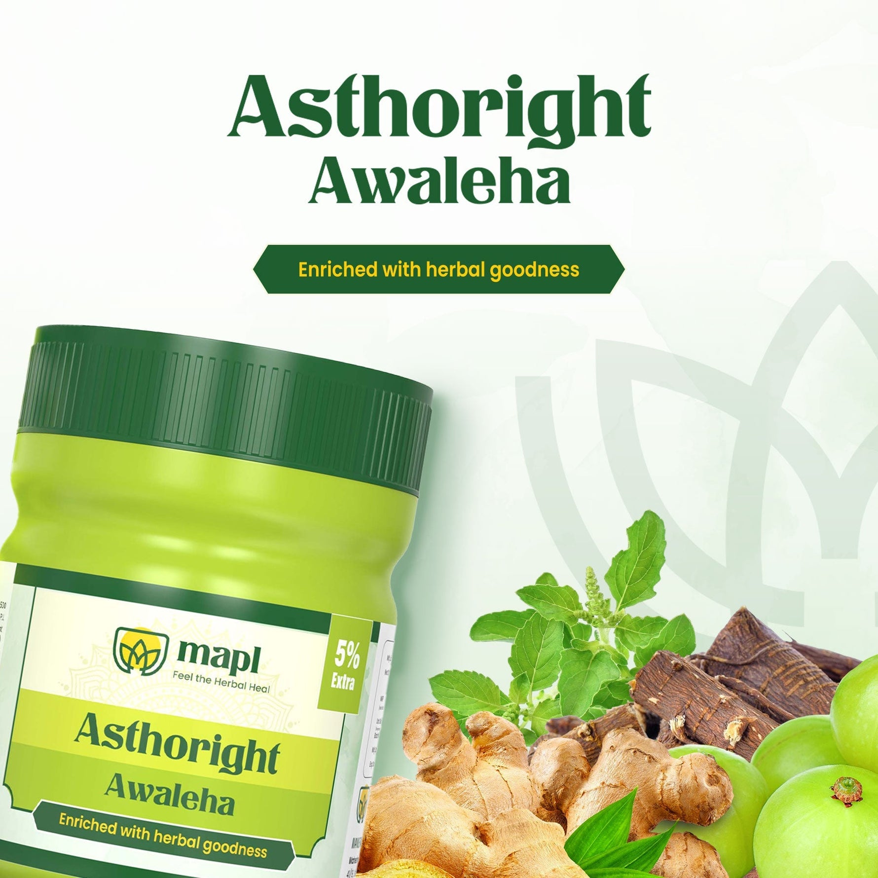 MAPL Asthoright Awaleha | Ayurvedic Respiratory Support & Asthma Management | Clears Mucus, Strengthens Lungs & Immunity | 500 gm