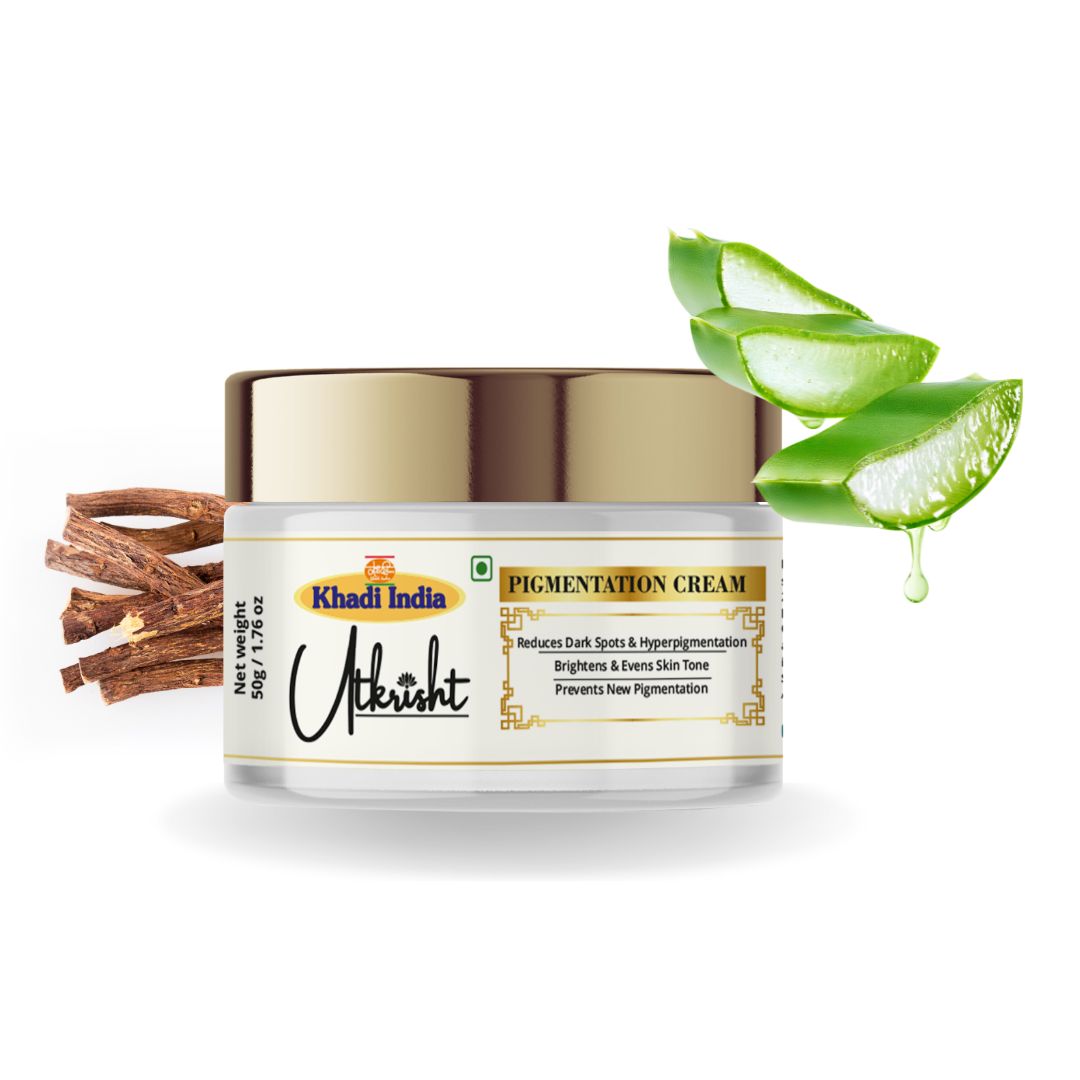 Khadi Essentials Herbal Ayurvedic Anti-Pigmentation Cream (50g) | For Dark Spots, Melasma & Uneven Skin Tone