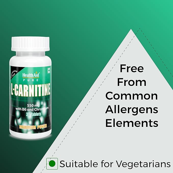 HealthAid L-Carnitine 550 mg Tablet - 30 Tablets