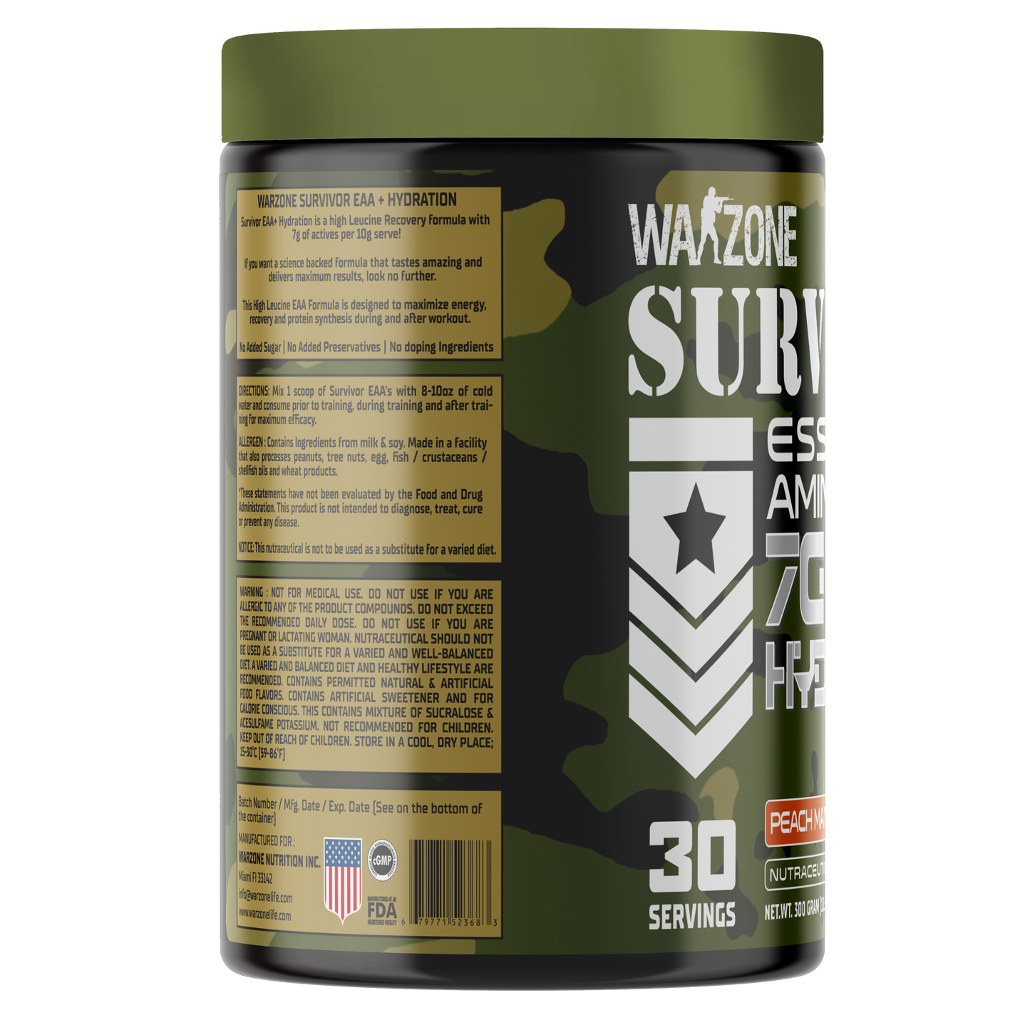 Warzone Survivor Essential Amino Acids 7G EAA – 30 Servings