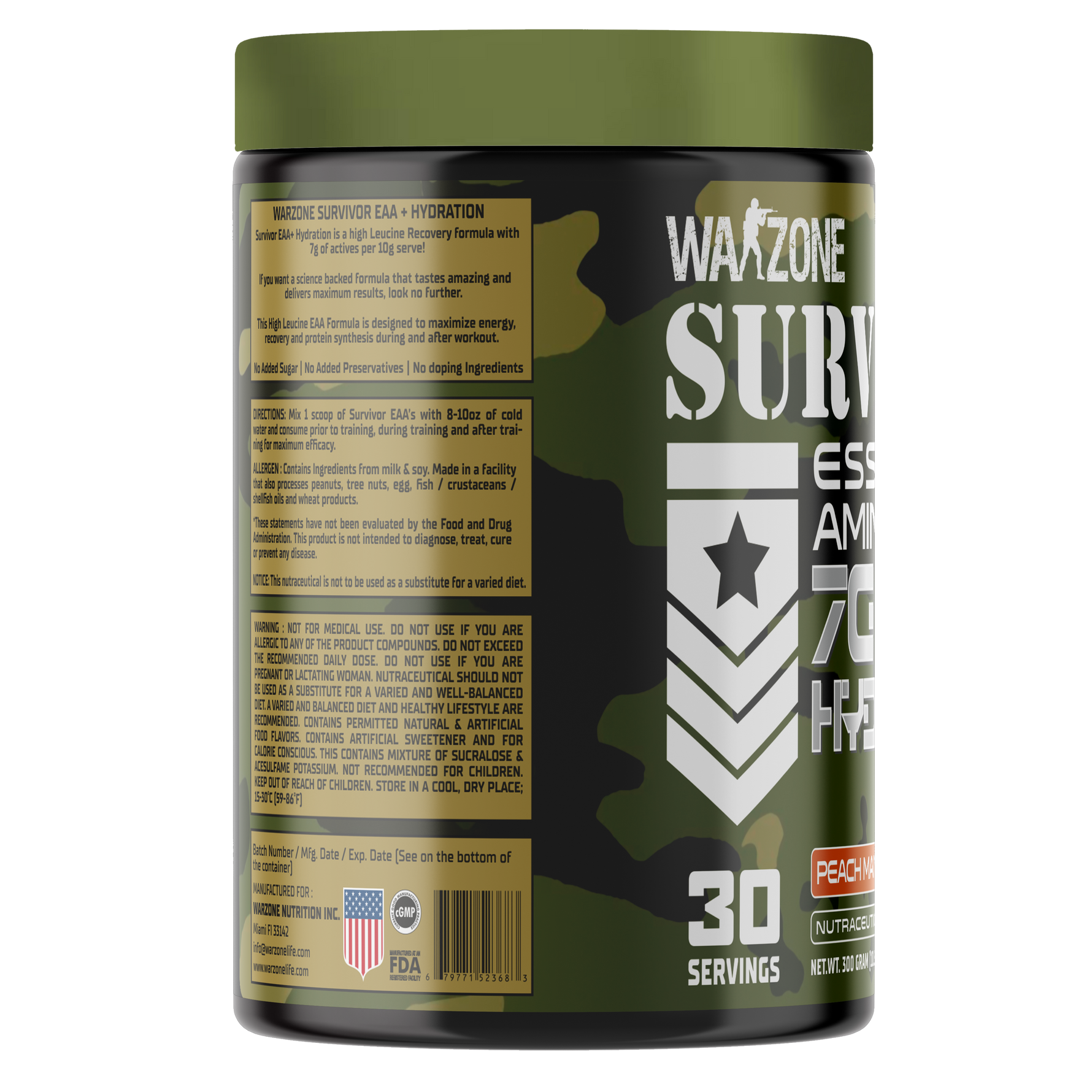 Warzone Survivor Essential Amino Acids 7G EAA – 30 Servings