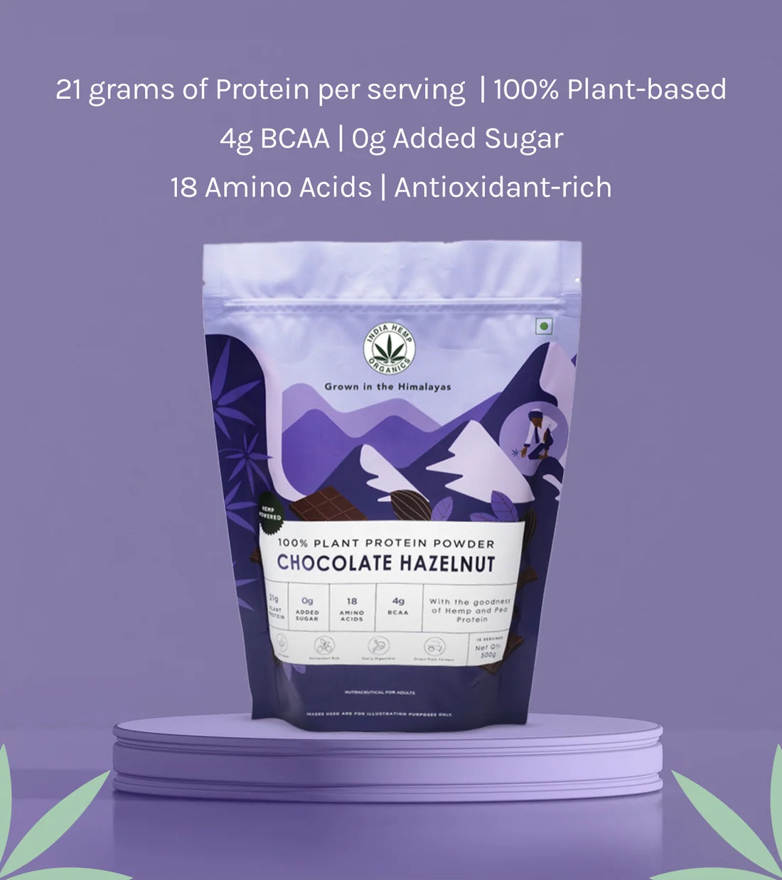 India Hemp Organics Hemp Protein Powder - Chocolate Hazelnut