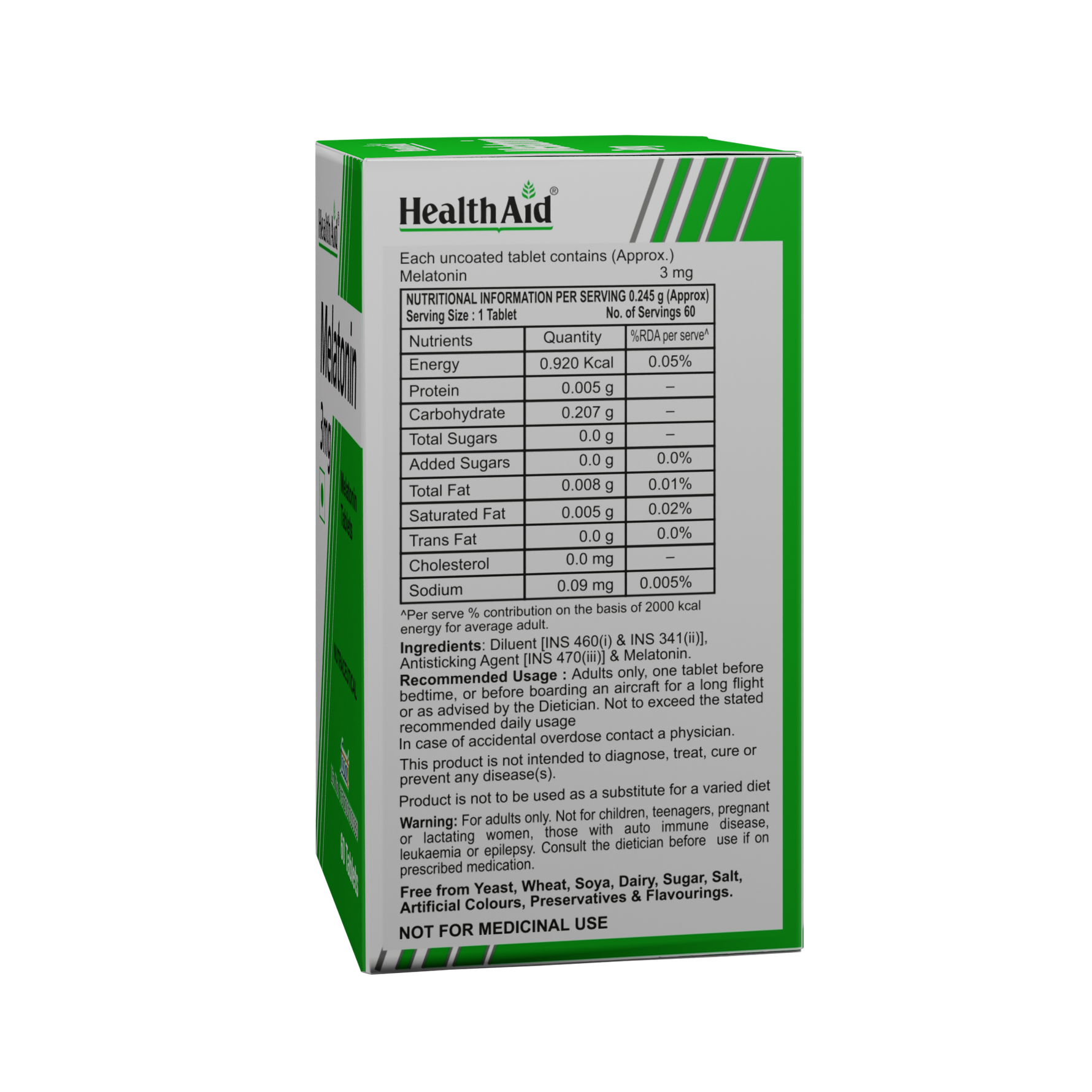 HealthAid Melatonin 3mg Tablet - 60 Tablets