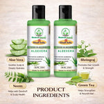 Bhudevam Naturals Khadi Aloe Vera Shampoo for Hair Growth & Scalp Care- 420ML (Pack of 2)