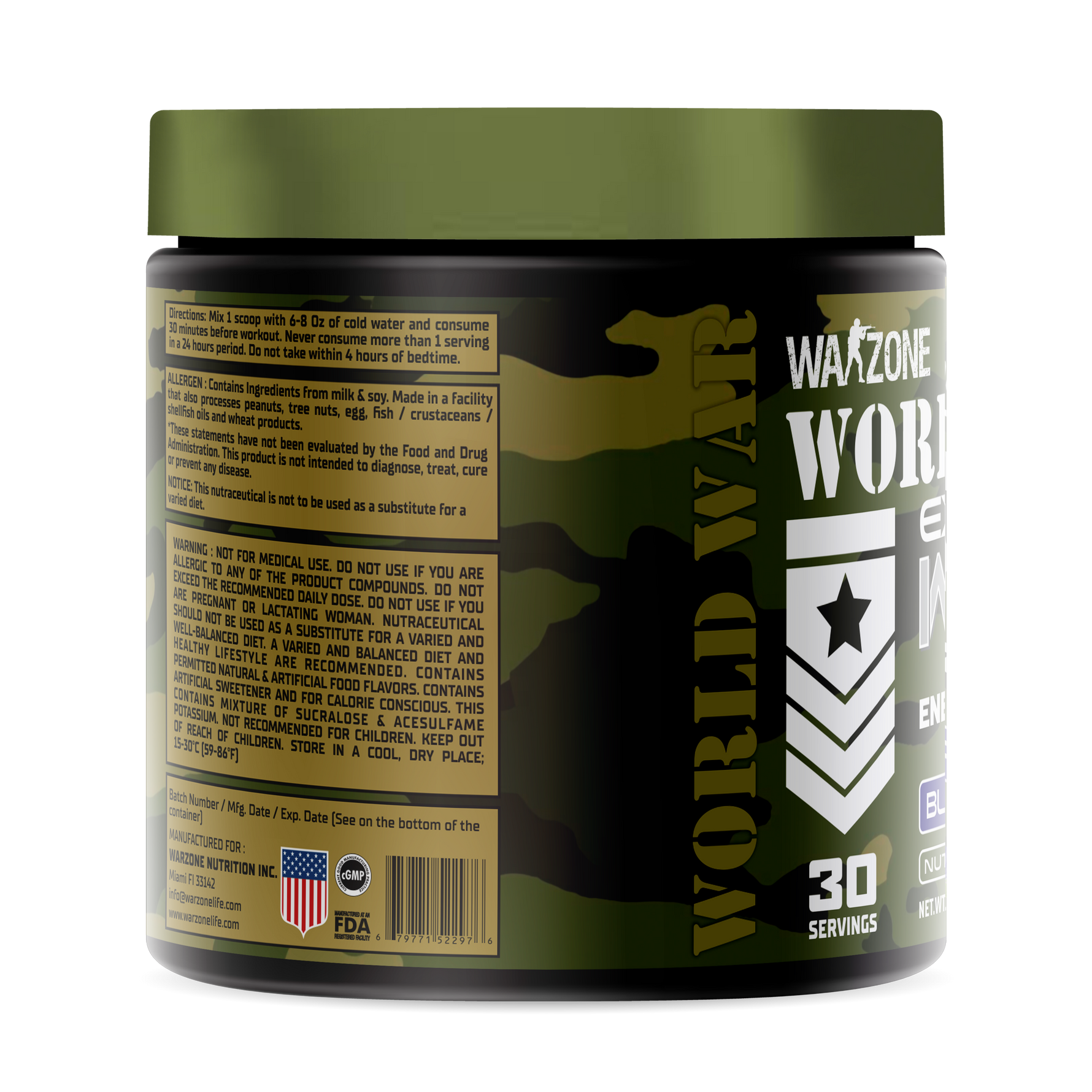 Warzone World War 3 Pre-workout – 300 Grams/30 Servings