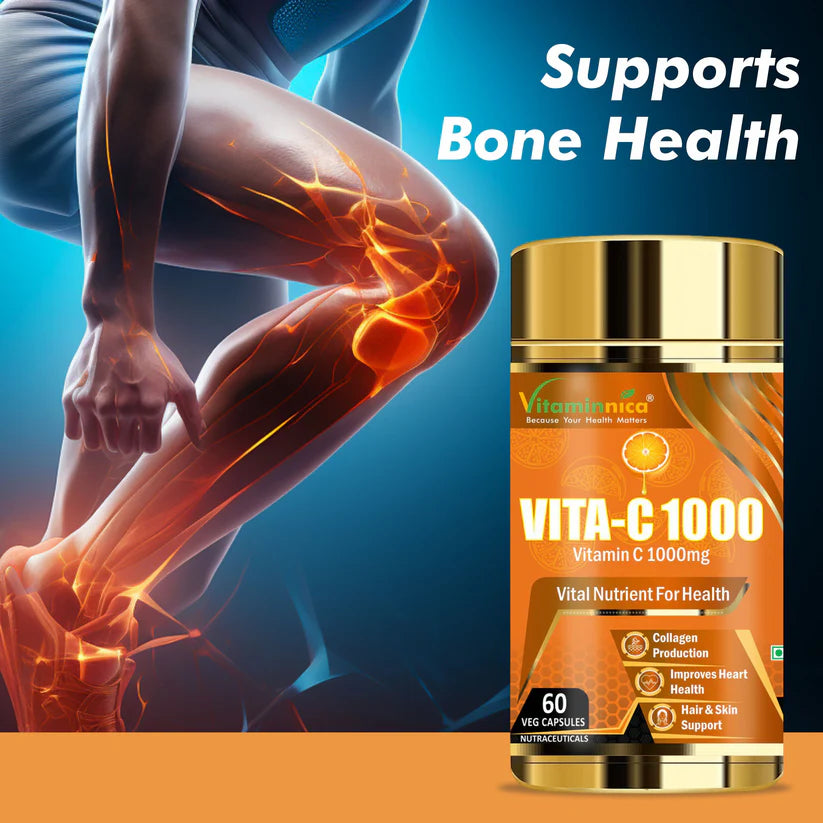 Vitaminnica Vita C 1000mg - Advanced Immune Support & Antioxidant, 60 Capsules