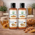 Bhudevam Naturals Khadi Honey Almond Shampoo for Soft, Silky & Shiny Hair- 420ML (Pack of 2)