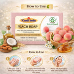 Bhudevam Naturals Khadi Handmade Peach Soap for Smooth & Radiant Skin- 500GM (Pack of 4)