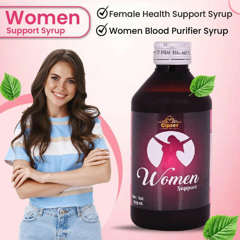 Cipzer Women Support Syrup - 100ml | Hormonal Balance, Menstrual Health, Energy & Women’s Wellness