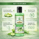 Bhudevam Naturals Khadi Mint & Cucumber Face Mist For Hydrating, Refreshing & Pore Minimizing Facial Spray for Daily Use- 200ML (Pack of 2)