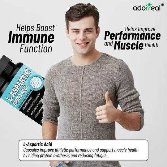 Adorreal L-Aspartic Acid Amino Acid Capsule | 60 Capsules