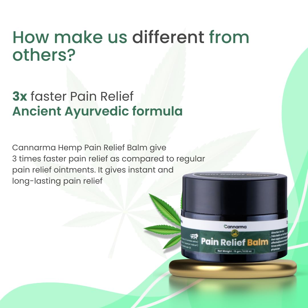 Cannarma Ultra Premium Pain Relief Balm | For Headache, Body Pain & Joints Pain 15gm
