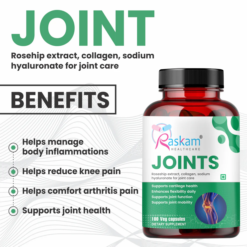 Raskam Joints - 100 Capsules - Cartilage Joint and Bone Health