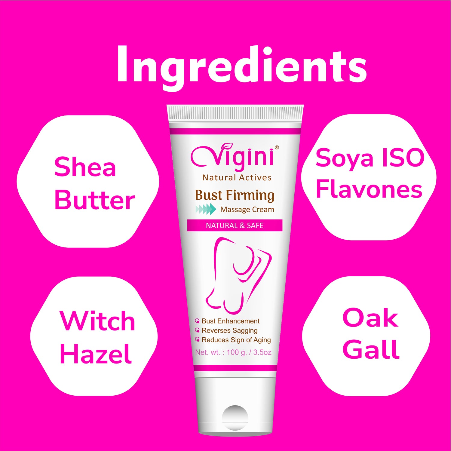 Vigini Vaginal V Tightening Lightening Moisturizing Gel + Bust Firming Breast Enlargement Cream