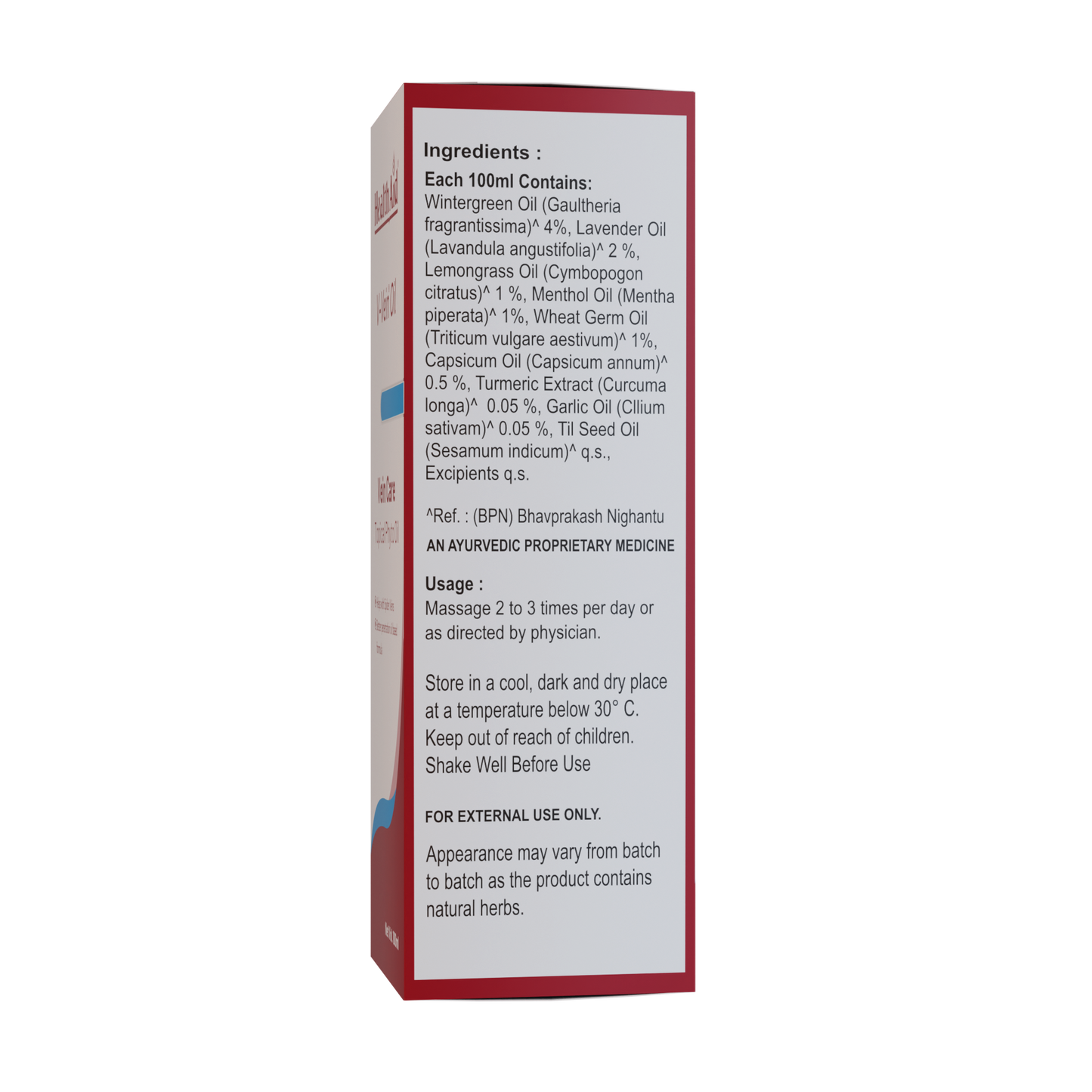 HealthAid V-Vein Oil Vein Care Topical Phyto Oil - 100ml