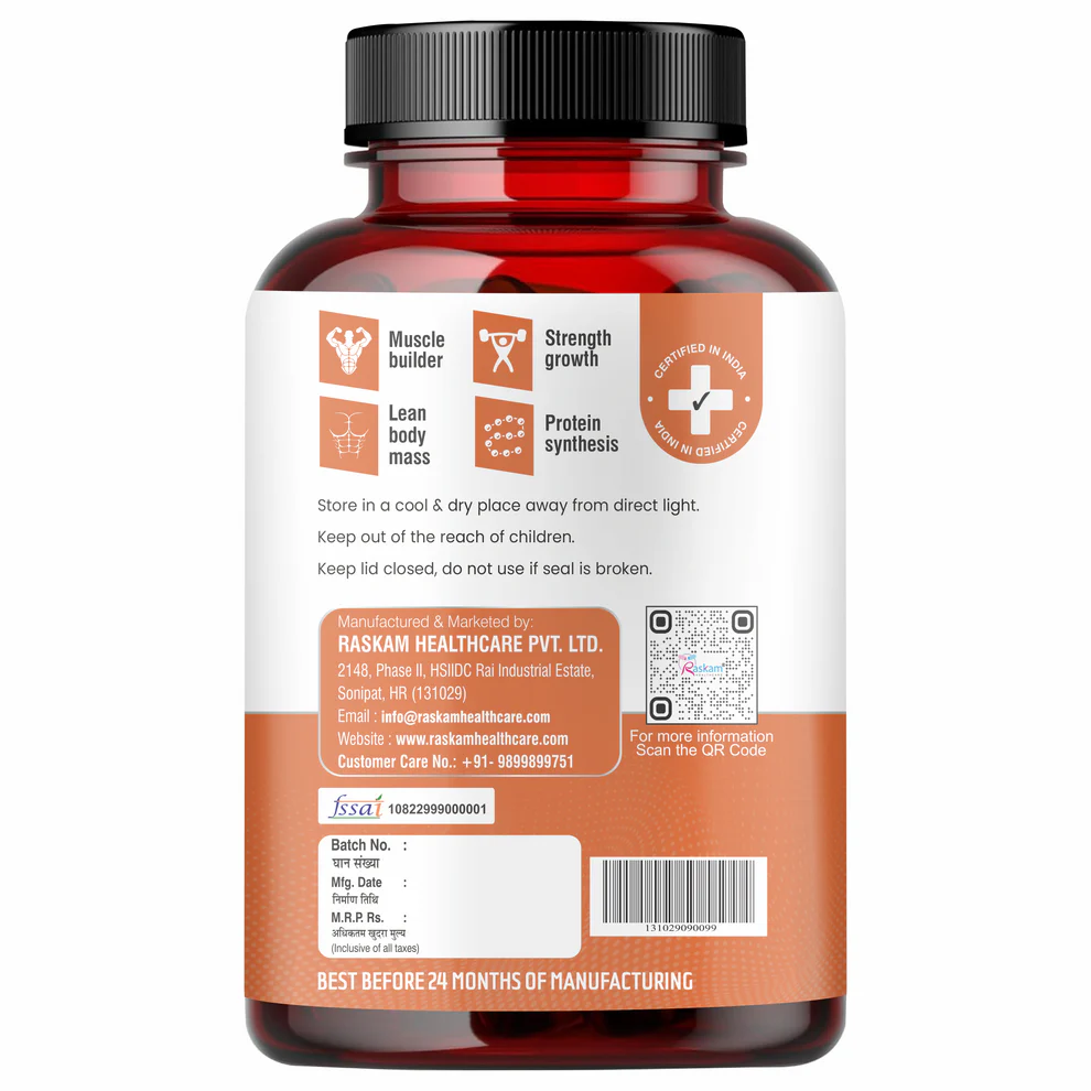 Raskam Phosphatidic Acid Capsules Enriched Phospholipid Complex for brain & cognitive health, 60 Veg Caps
