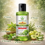 Bhudevam Naturals Khadi Henna Thyme Herbal Hair Tonic for Hair Growth, Frizz Control & Scalp Hydration- 210ML