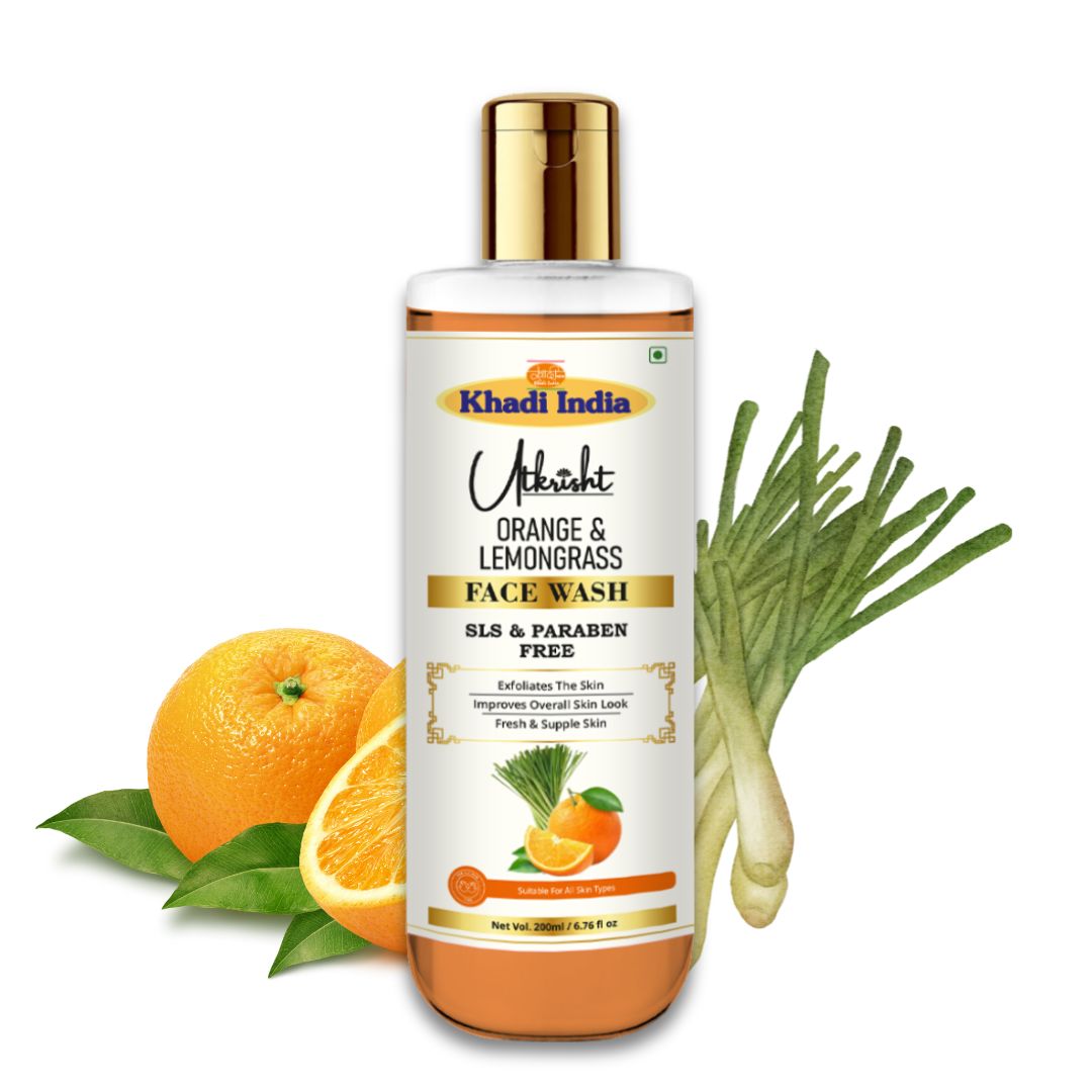 Utkrisht Khadi Orange & Lemongrass Face Wash (200ml)