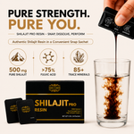 Herbs O' Shrubs Shilajit Pro Snap Sachet | Ayurvedic Resin for Energy, Strength, Stamina & Vitality | Fulvic Acid & Minerals | Instant On-the-Go Male Wellness, 30 Sachets
