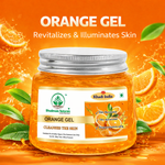 Bhudevam Naturals Khadi Orange Aloe Vera Gel for Face & Hair – Vitamin C Brightening & Hydrating Skin Care | Natural Glow Moisturizer- 200GM