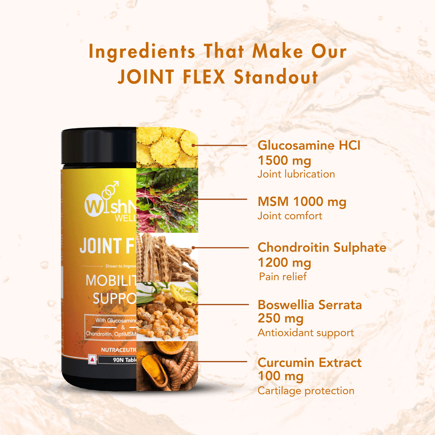 Wishnew Wellness Joint Flex Plus Tablet - 90 Tablets