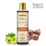 Kayee Ayurveda Amla Reetha Hair Shampoo for Strong & Healthy-Looking Hair | Herbal Shampoo for Scalp & Hair Care | Amla & Reetha Formula for Gentle Cleansing, Hair Conditioning, Softness & Healthy-Looking Shine | 210 ml