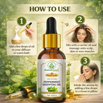 Bhudevam Naturals Khadi Peppermint Essential Oil for Hair Growth, Head Massage, Aromatherapy, Diffuser, Skin Care & Stress Relief- 15ml