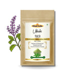 Khadi Tulsi Powder for Face & Hair | 100% Natural Holy Basil Powder | Acne, Blemish & Oil Control Care | Helps Purify Skin & Nourish Scalp | Herbal Face & Hair Pack | For All Skin & Hair Types | 100 gm