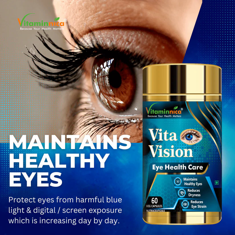 Vitaminnica Vita Vision Capsules - Digital Blue Light Shield & Eye Strain Support, 60 Count