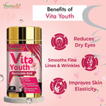 Vitaminnica Vita Youth Capsules - Natural Anti-Aging & Skin Elasticity Support, 60 Count