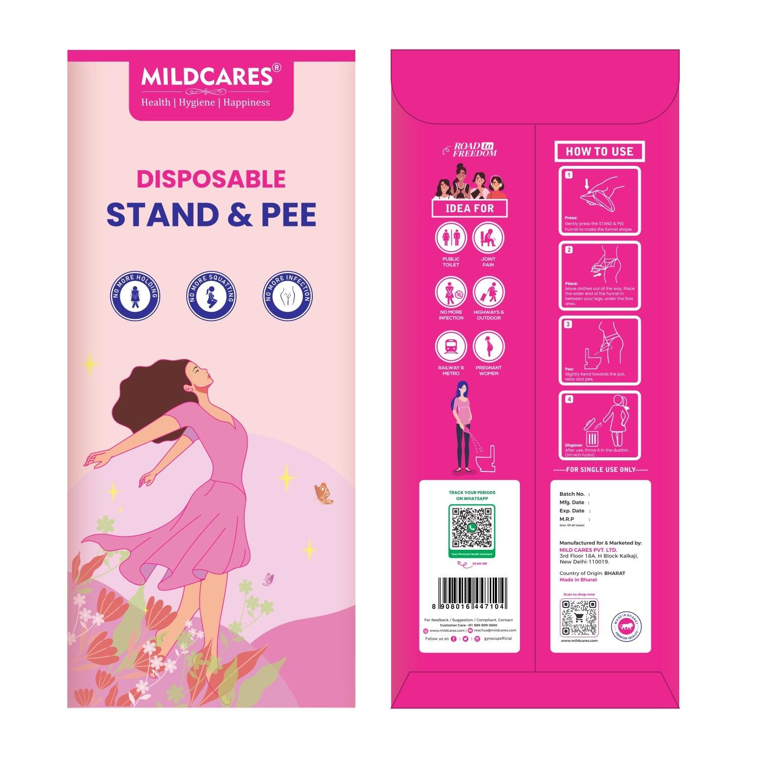 MildCares Disposable Stand & Pee Female Urination Device for Women