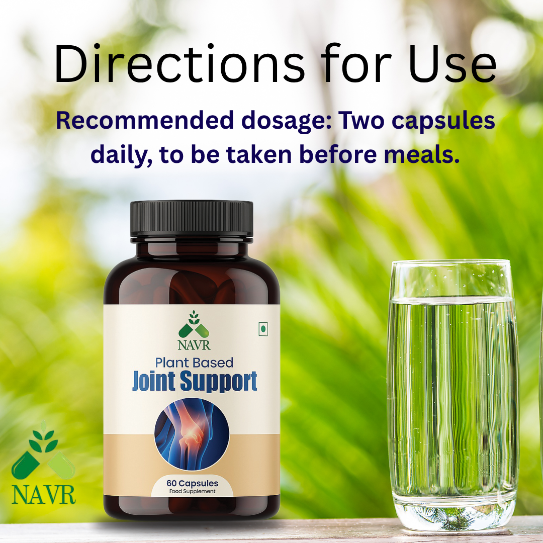 NAVR Plant Based Joint Support - Bone & Muscle Health Supplement - 60 Veg Caps