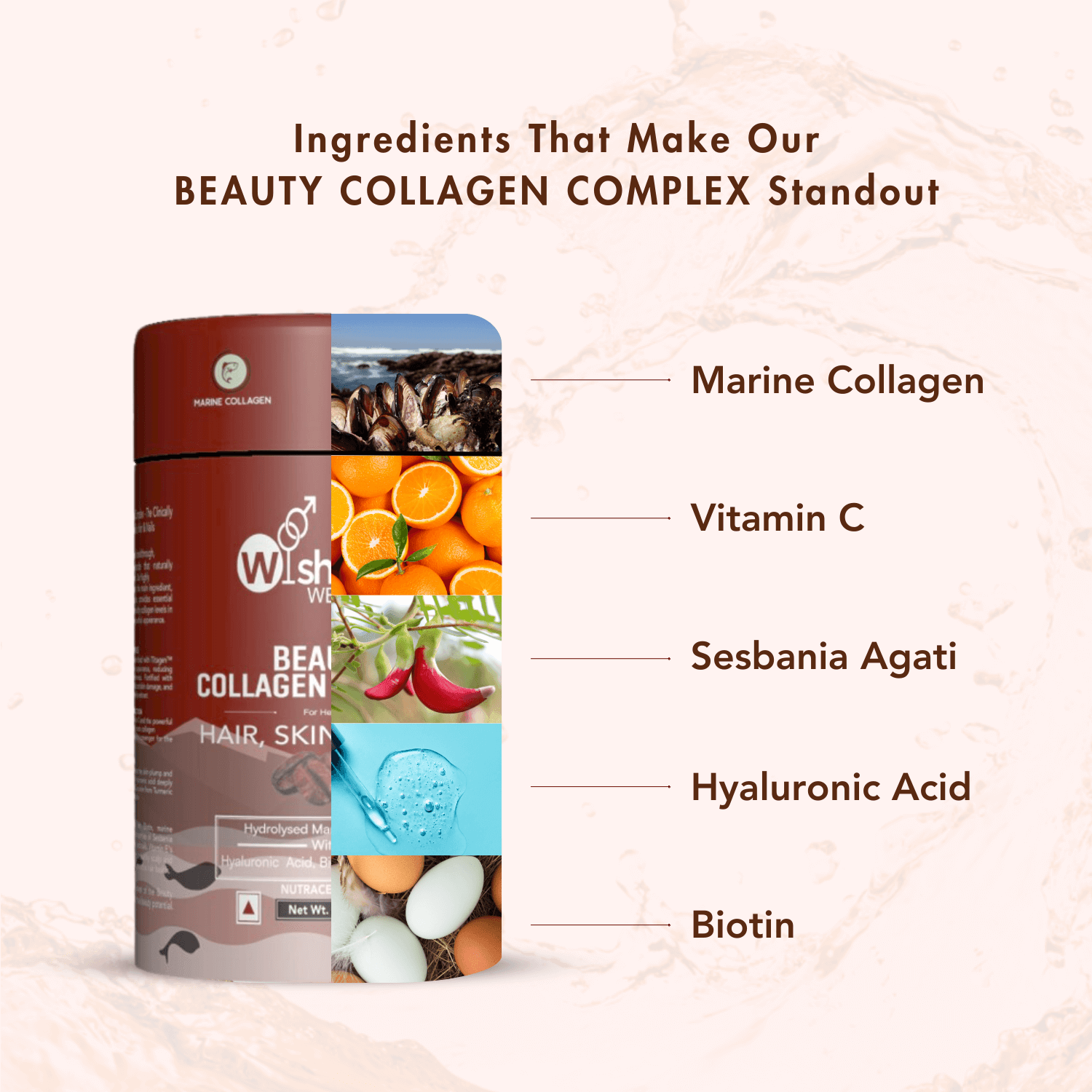 Wishnew Wellness Beauty Collagen Complex Sachet - Coffee - (10gm Each)