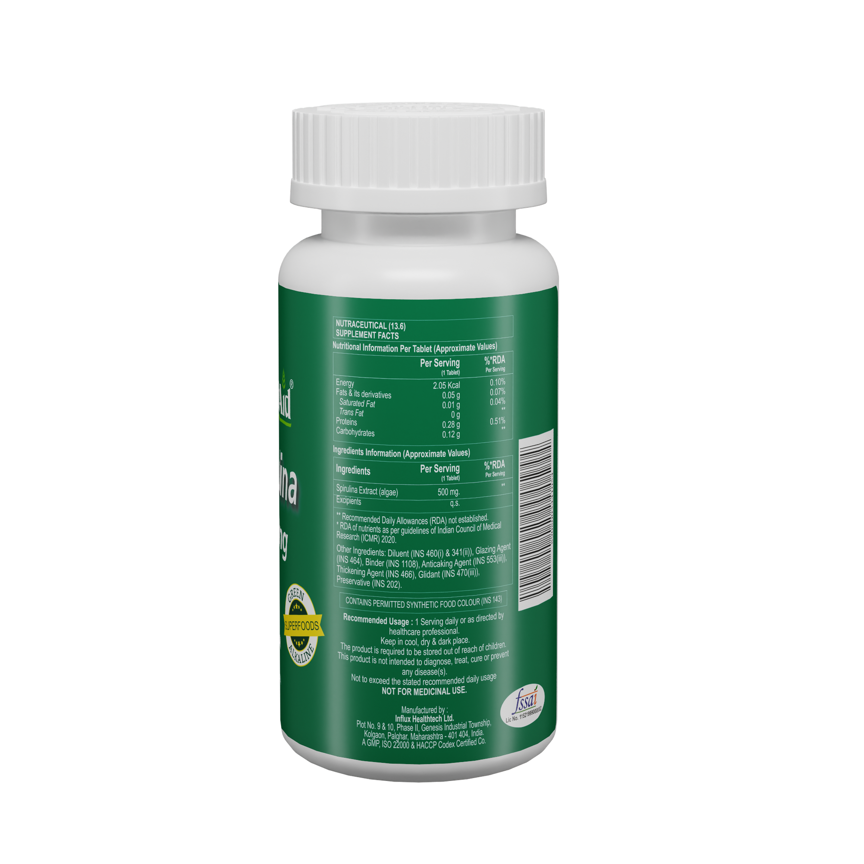 Healthaid Spirulina 500mg Tablet - 60 Tablets