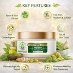 Bhudevam Naturals Khadi Acne Pimple Cream for Fast Acting Spot Treatment for Pimples, Acne & Breakouts- 50GM