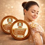 Bhudevam Naturals Khadi Almond Honey Loofah Soap – Natural Exfoliating Bath Soap for Soft & Glowing Skin- 250GM (Pack of 2)